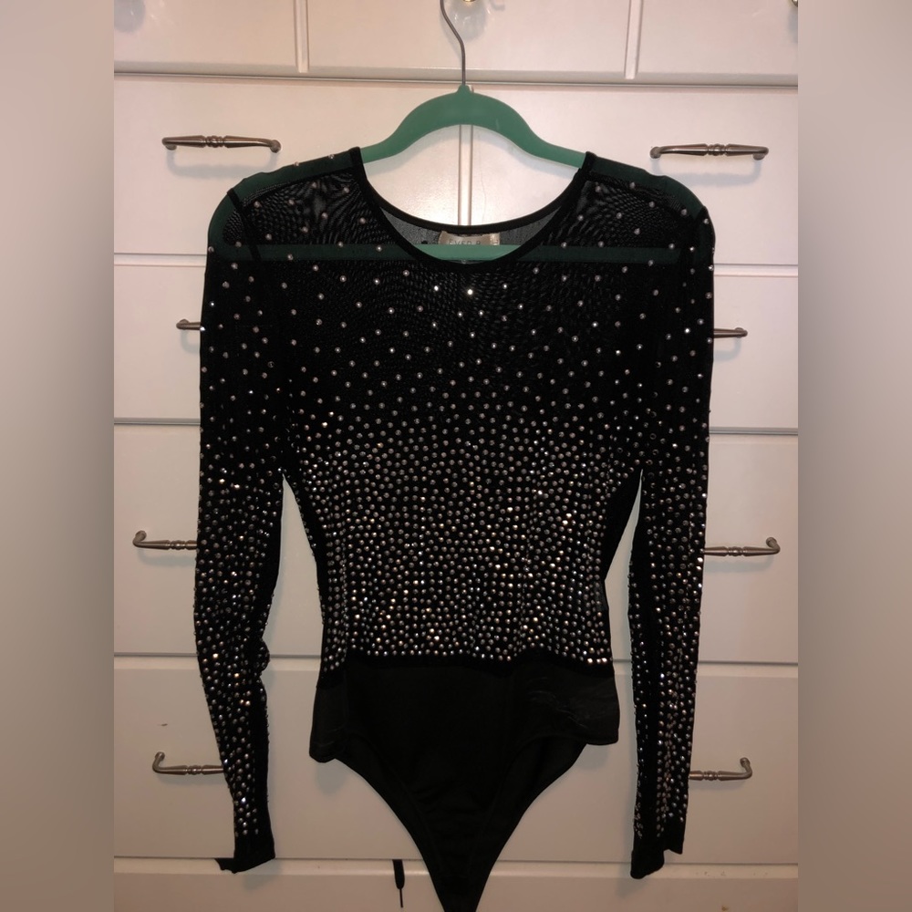 Black sparkly bodysuit